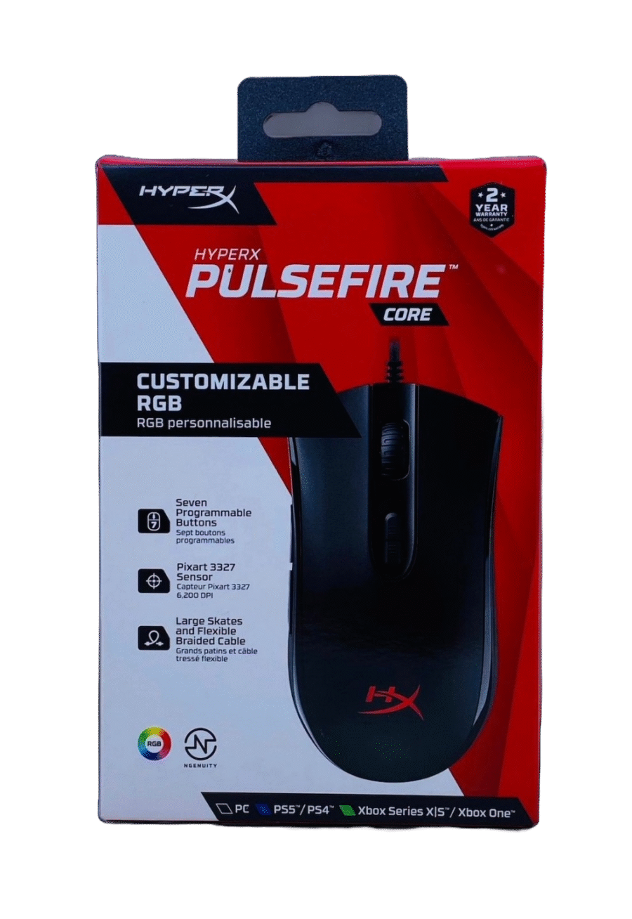 HYPERX PULSEFIRE CORE BLACK GAMING MOUSE