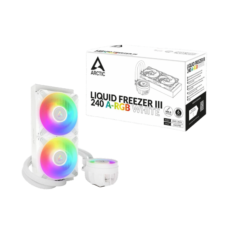 ARCTIC LIQUID FREEZER III 240 WHITE A-RGB AIO LIQUID COOLER