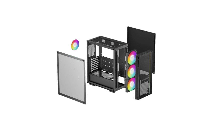 DEEPCOOL MATREXX 55 MESH V4 MID TOWER CASE BLACK - Image 2