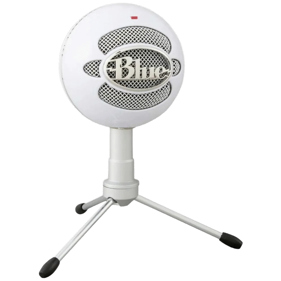 BLUE SNOWBALL ICE WHITE USB MICROPHONE FOR STREAMING AND PODCAST