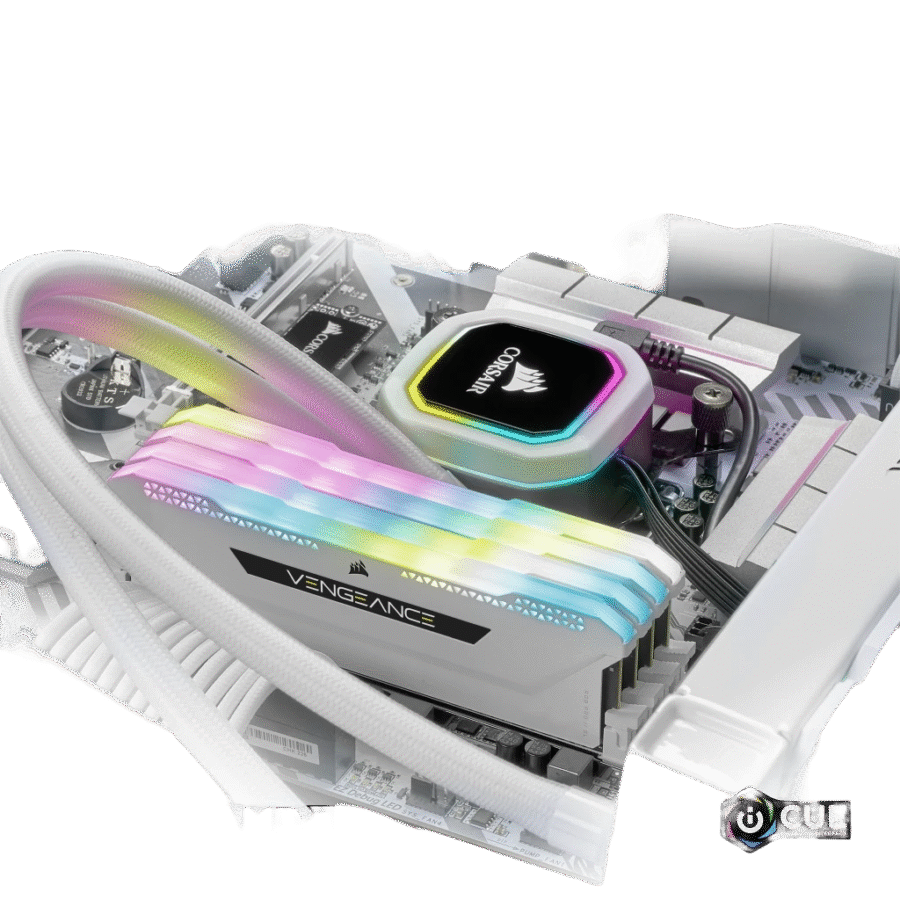 CORSAIR VENGEANCE RGB PRO 16GB (2x8GB) DDR4 3200MHz CL16 MEMORY KIT WHITE - Image 2