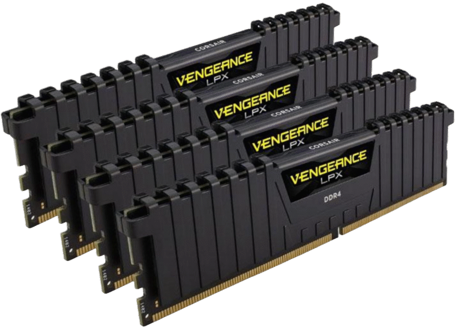 CORSAIR VENGEANCE LPX 64GB (4x16GB) DDR4 2666MHz CL16 MEMORY KIT BLACK