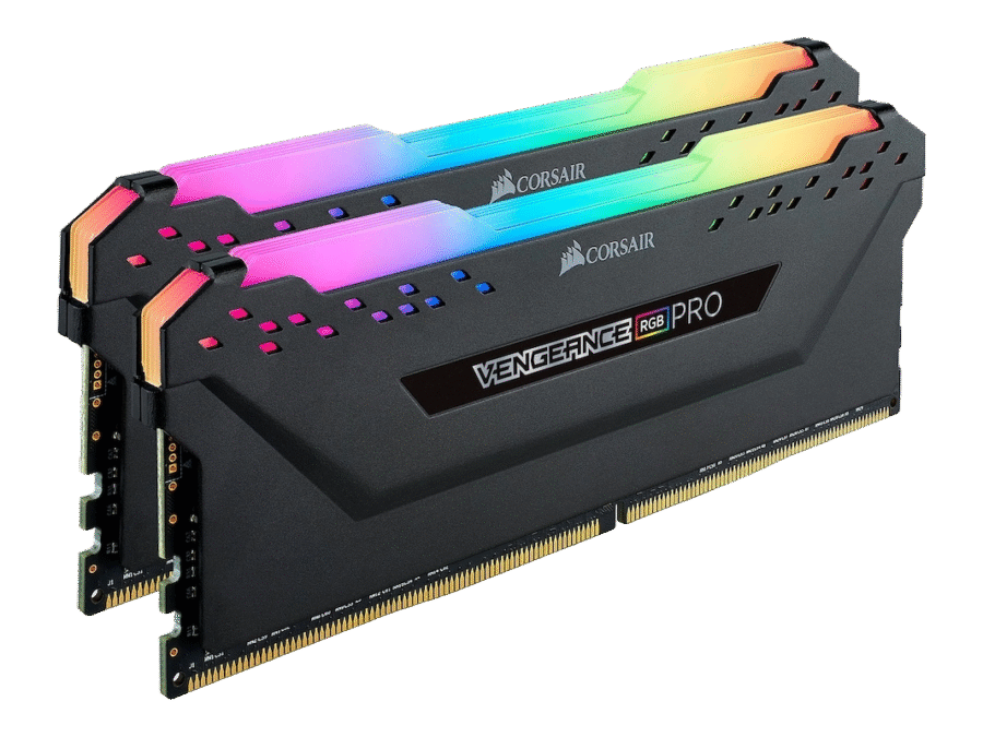 CORSAIR VENGEANCE RGB PRO 32GB (2x16GB) DDR4 3200MHz CL16 MEMORY KIT BLACK - Image 2