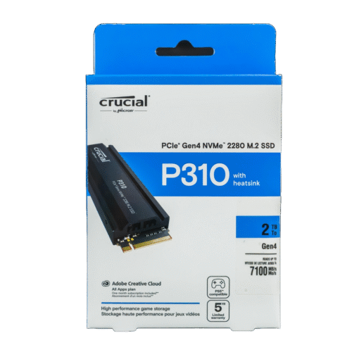 CRUCIAL P310 2TB PCIe Gen4 NVMe M.2 SSD with Heatsink