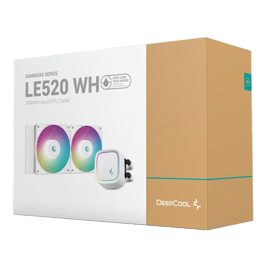 DEEPCOOL LE520 WH 240MM ARGB AIO CPU LIQUID COOLER WHITE