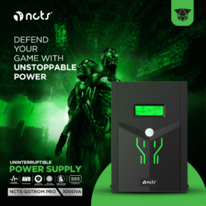 NCTS QSTORM PRO 3000VA 1800W UPS AVR LINE INTERACTIVE UPS WITH LCD DISPLAY PURE SINE WAVE