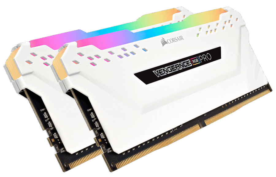 CORSAIR VENGEANCE RGB PRO 16GB (2x8GB) DDR4 3200MHz CL16 MEMORY KIT WHITE - Image 3