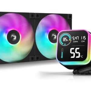DEEPCOOL LQ240 BLACK 240MM LCD DISPLAY ARGB LIQUID CPU COOLER