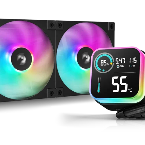 DEEPCOOL LQ240 BLACK 240MM LCD DISPLAY ARGB LIQUID CPU COOLER