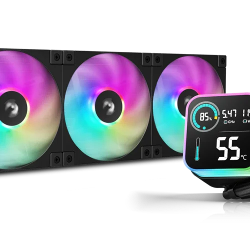 DEEPCOOL LQ360 BLACK 360MM LCD DISPLAY ARGB LIQUID CPU COOLER