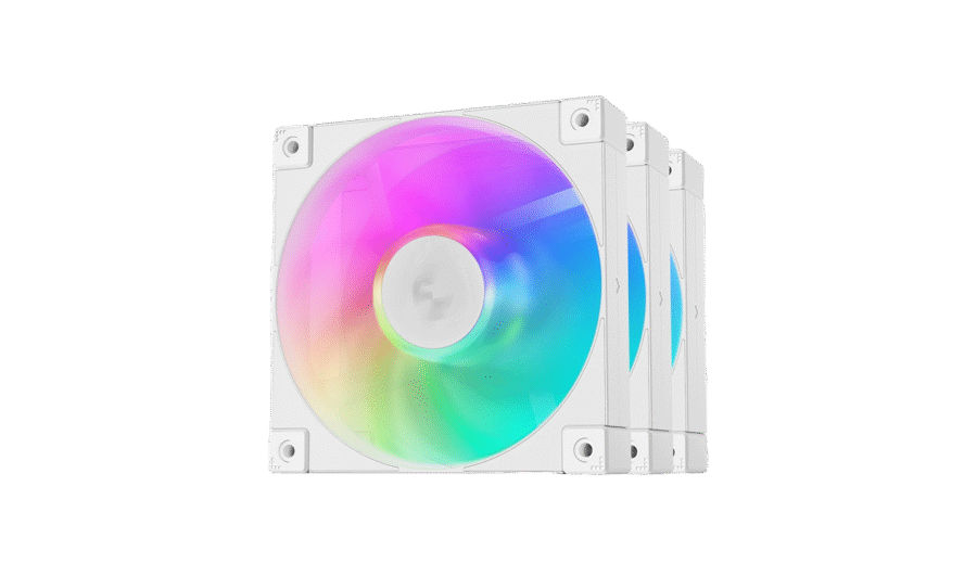DEEPCOOL FD12 ARGB WHITE 3-PACK 120MM PWM CASE FANS - Image 2