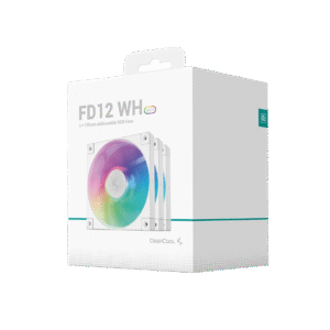 DEEPCOOL FD12 ARGB WHITE 3-PACK 120MM PWM CASE FANS