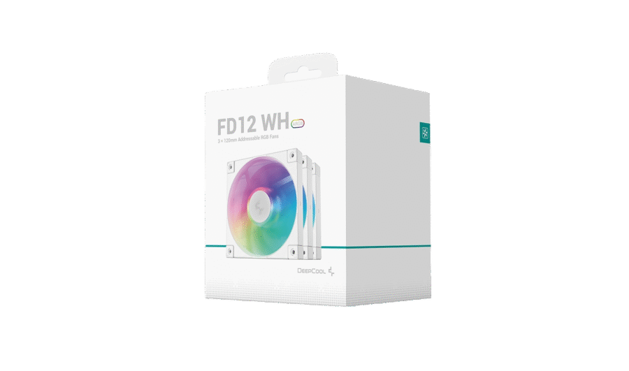 DEEPCOOL FD12 ARGB WHITE 3-PACK 120MM PWM CASE FANS