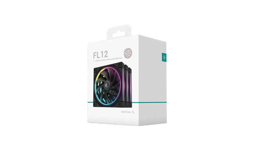 DEEPCOOL FL12 BLACK ARGB 3-PACK 120MM PWM CASE FANS