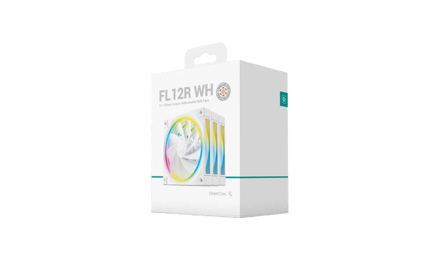 DEEPCOOL FL12R WHITE REVERRSE BLADE ARGB 3‑PACK 120MM PWM CASE FANS