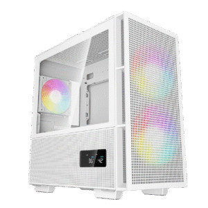 DEEPCOOL CH360 DIGITAL WHITE MICRO-ATX CASE WITH DIGITAL DISPLAY PANEL