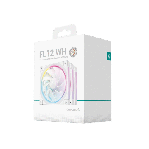 DEEPCOOL FL12 WHITE ARGB 3-PACK 120MM PWM CASE FANS