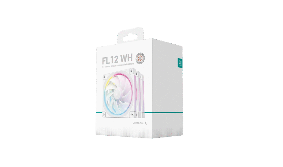 DEEPCOOL FL12 WHITE ARGB 3-PACK 120MM PWM CASE FANS