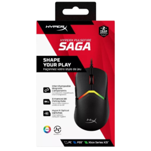 HYPERX PULSEFIRE SAGA WIRED - BLACK