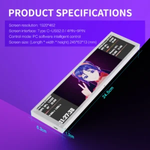 MIRABOX 9.2" LCD MINI SCREEN DISPLAY - WHITE